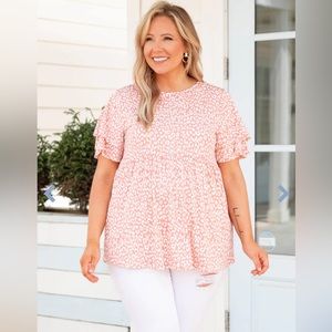CHIC SOUL-Step Up Top, Pink-2X